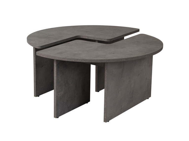 Tavolino in legno "Moira" 90 x 90 x 41 cm - Grigio cemento