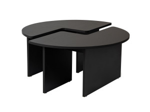 Tavolino in legno "Moira" 90 x 90 x 41 cm - Legno nero