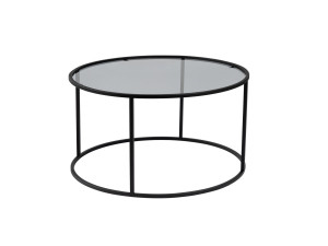 Tavolo basso in metallo "Aurum" - 80 x 80 x 43 cm - Noir Gris