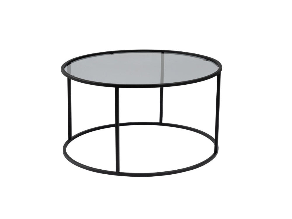 Tavolo basso in metallo "Aurum" - 80 x 80 x 43 cm - Noir Gris