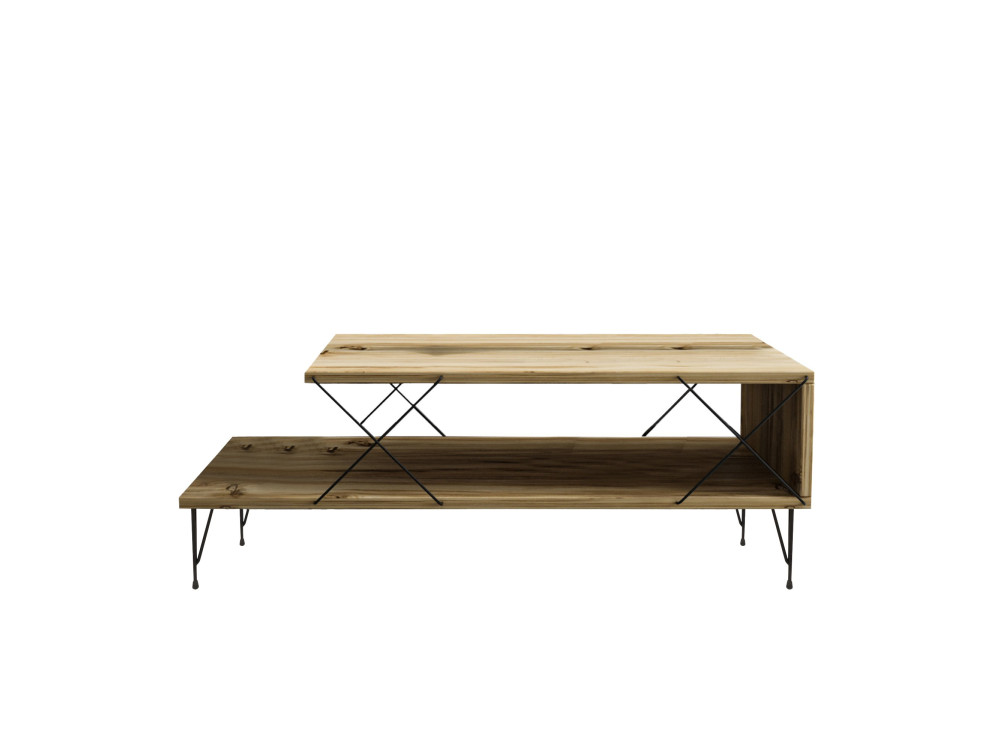 Tavolino da caffè in legno "Loire" - 100 x 50 x 40 cm - Rovere