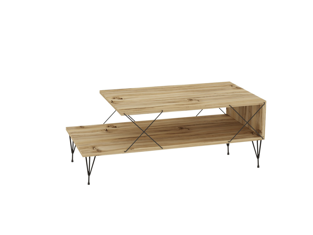 Tavolino da caffè in legno "Loire" - 100 x 50 x 40 cm - Rovere