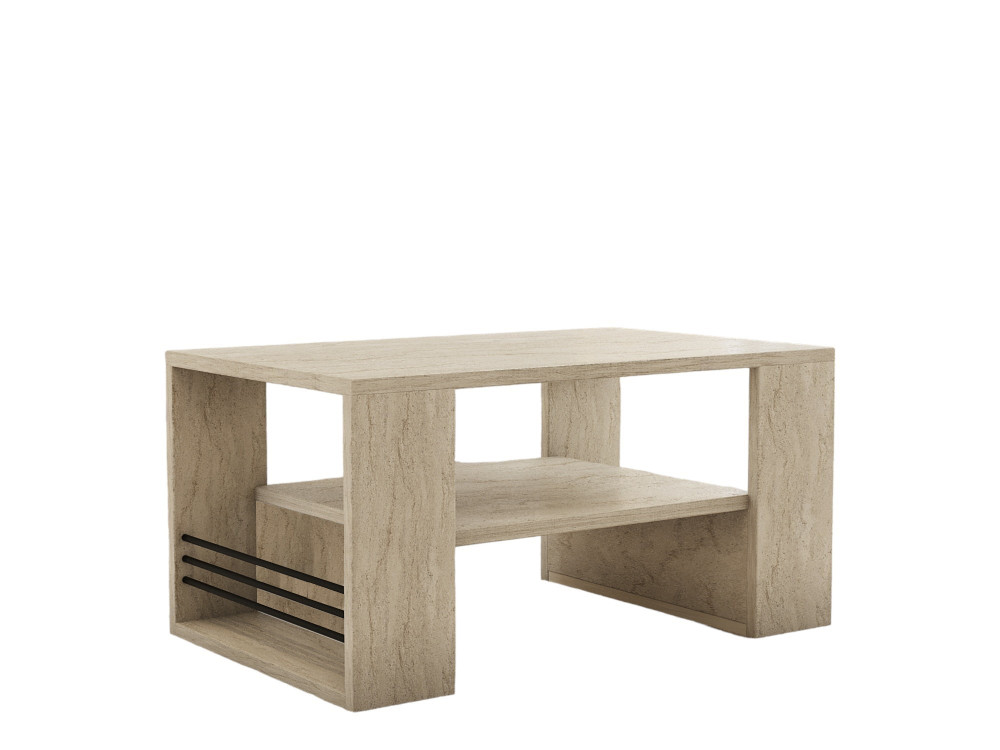 Tavolino in legno "Iris" - 80 x 50 x 40 cm - Travertino