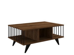 Tavolino in legno "Bert" - 90 x 60 x 40 cm - Noce