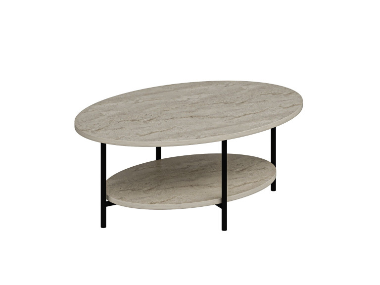 Tavolino in legno "Elis" - 90 x 60 x 36 cm - Travertino