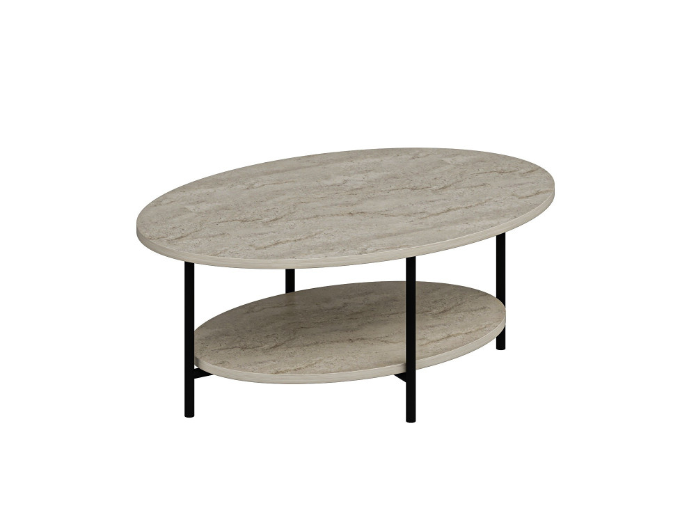 Tavolino in legno "Elis" - 90 x 60 x 36 cm - Travertino