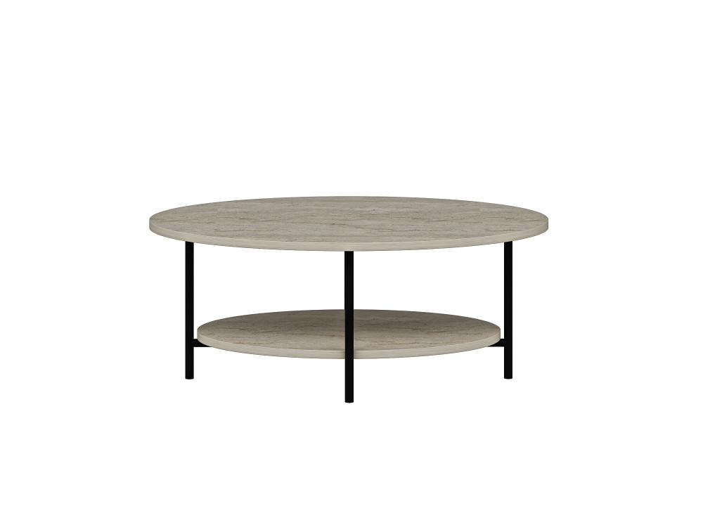 Tavolino in legno "Elis" - 90 x 60 x 36 cm - Travertino