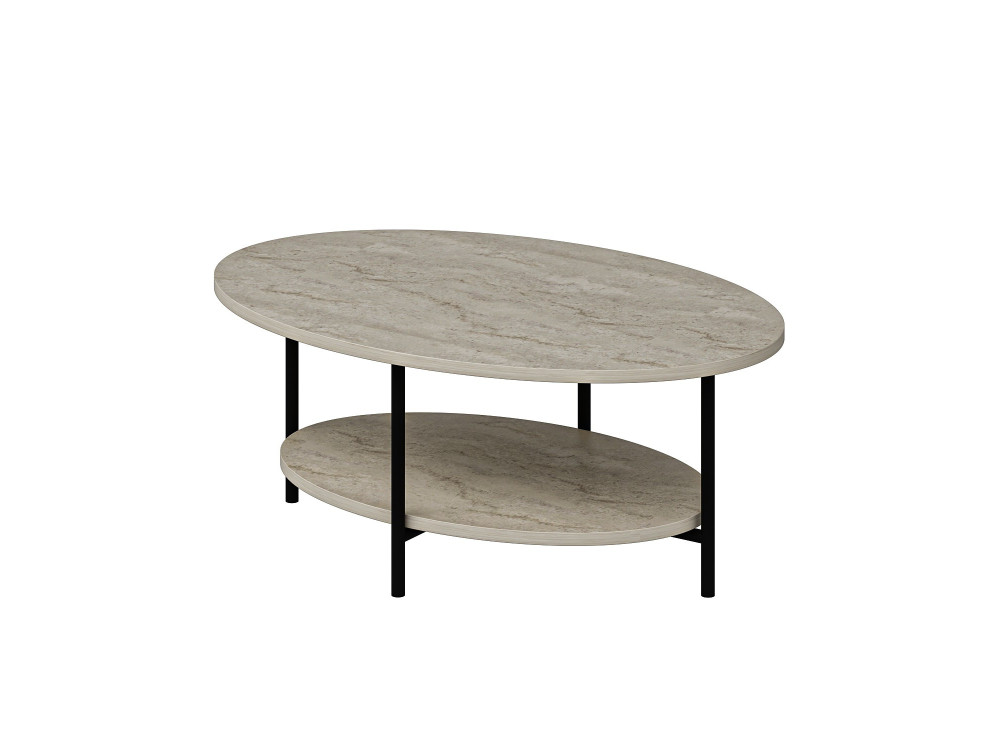 Tavolino in legno "Elis" - 90 x 60 x 36 cm - Travertino