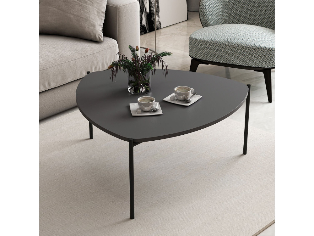 Tavolino in legno "Lenny" - 90 x 89 x 40 cm - Antracite