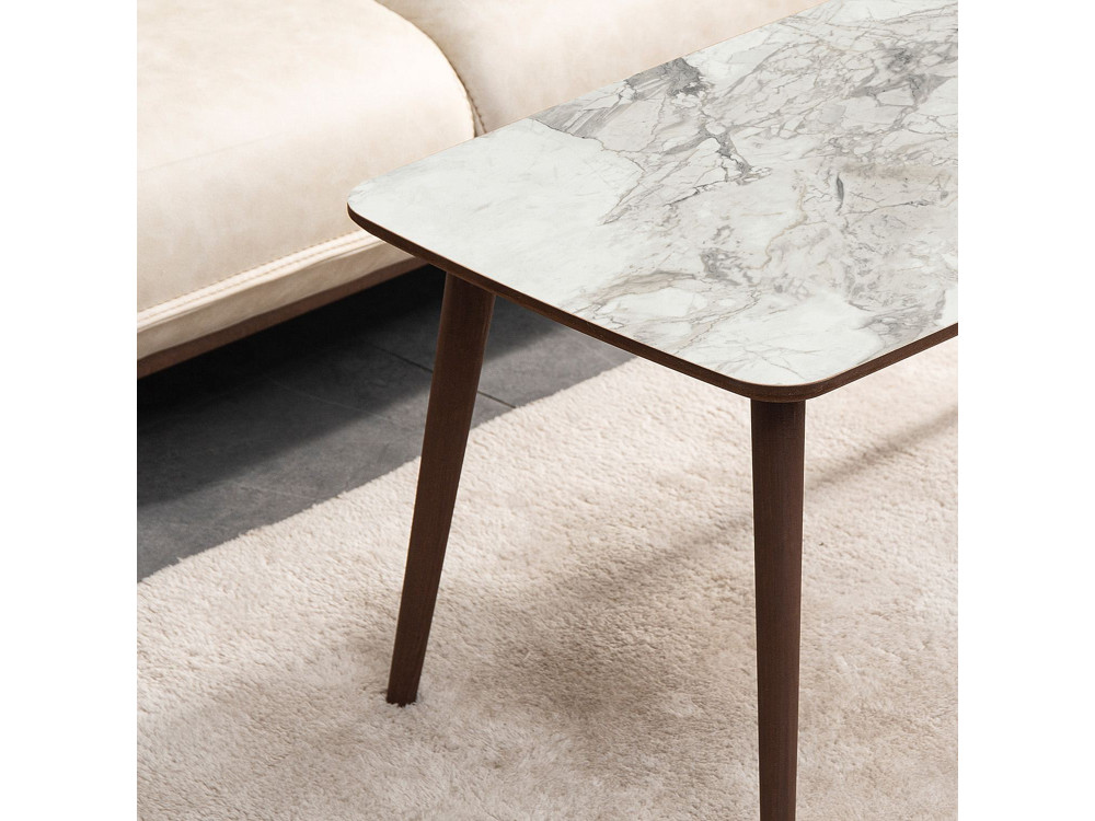 Tavolino in legno "Luci" 100 x 53 x 45 cm - Bianco
