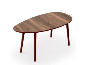 Tavolino in legno "Nora" 100 x 50 x 45 cm - Noce