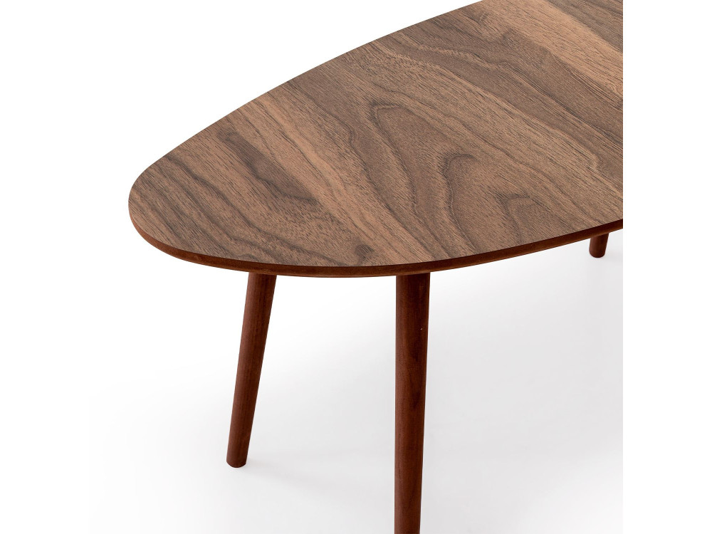 Tavolino in legno "Nora" 100 x 50 x 45 cm - Noce