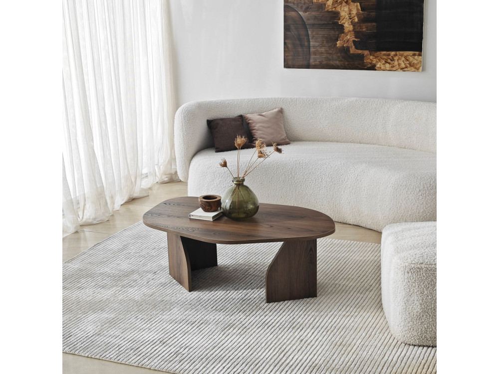 Tavolino in legno "Rock" 100 x 60 x 35 cm - Noce