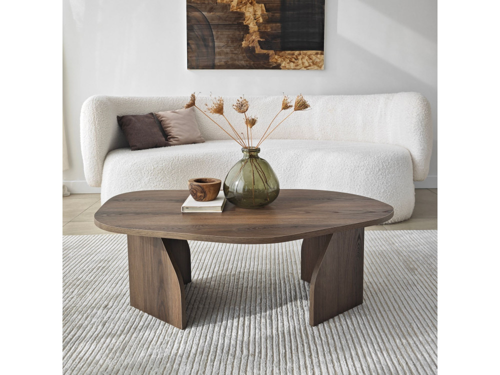 Tavolino in legno "Rock" 100 x 60 x 35 cm - Noce