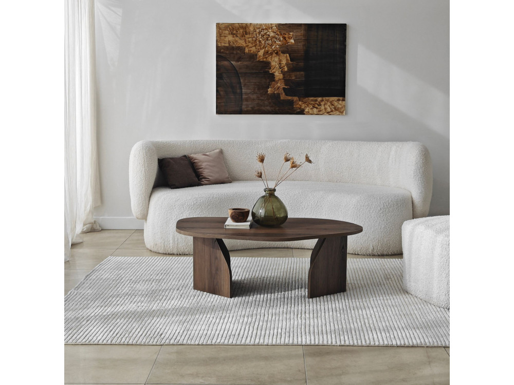 Tavolino in legno "Rock" 100 x 60 x 35 cm - Noce