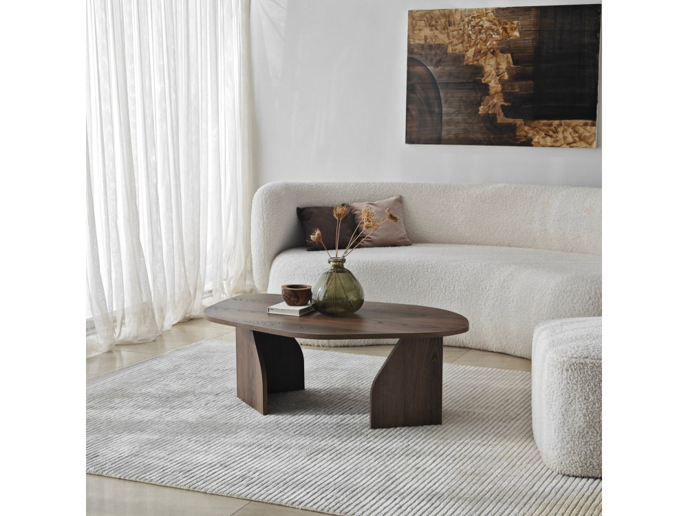 Tavolino in legno "Rock" 100 x 60 x 35 cm - Noce