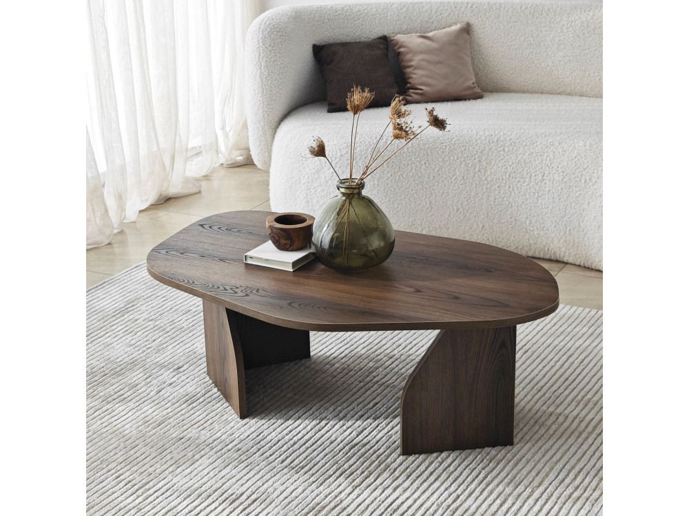 Tavolino in legno "Rock" 100 x 60 x 35 cm - Noce