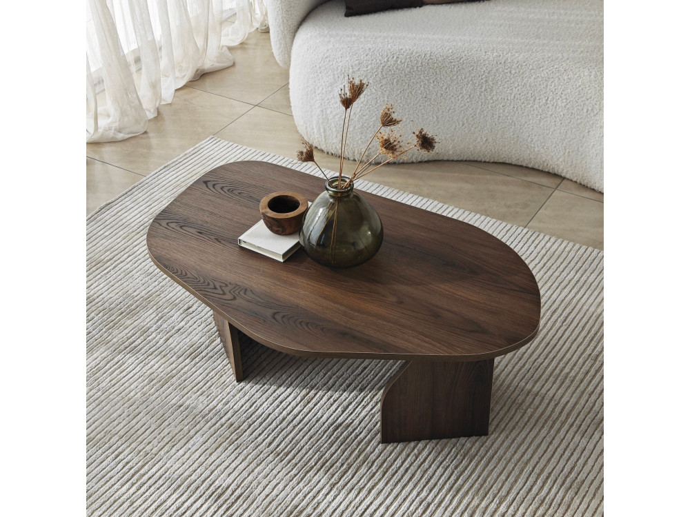 Tavolino in legno "Rock" 100 x 60 x 35 cm - Noce