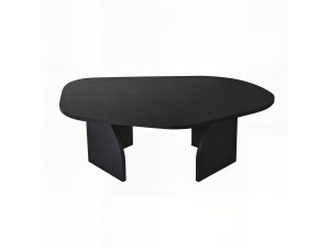 Tavolino in legno "Rock" 100 x 60 x 35 cm - Nero