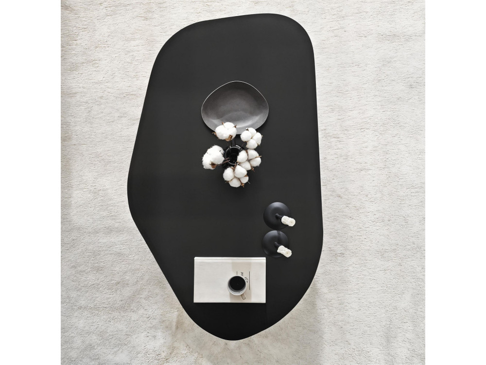 Tavolino in legno "Rock" 100 x 60 x 35 cm - Nero