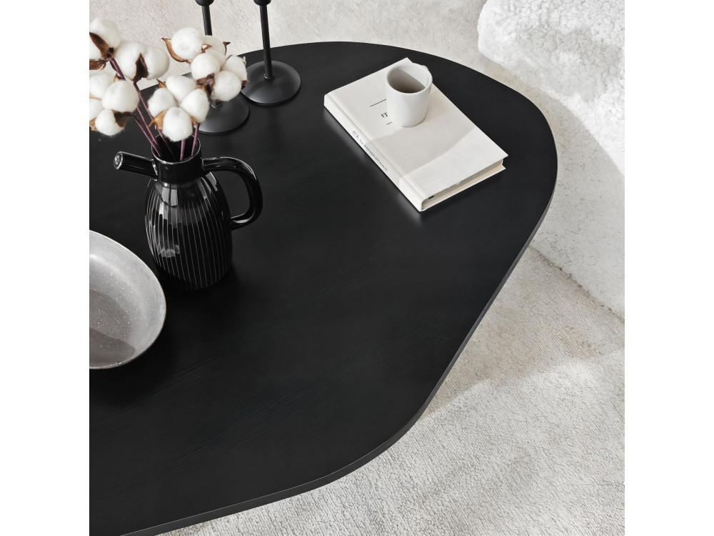 Tavolino in legno "Rock" 100 x 60 x 35 cm - Nero