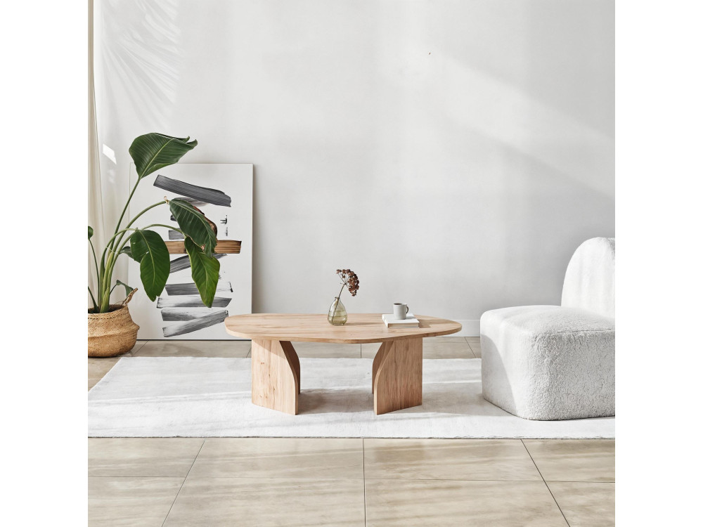 Tavolino in legno "Rock" 100 x 60 x 35 cm - Rovere zaffiro