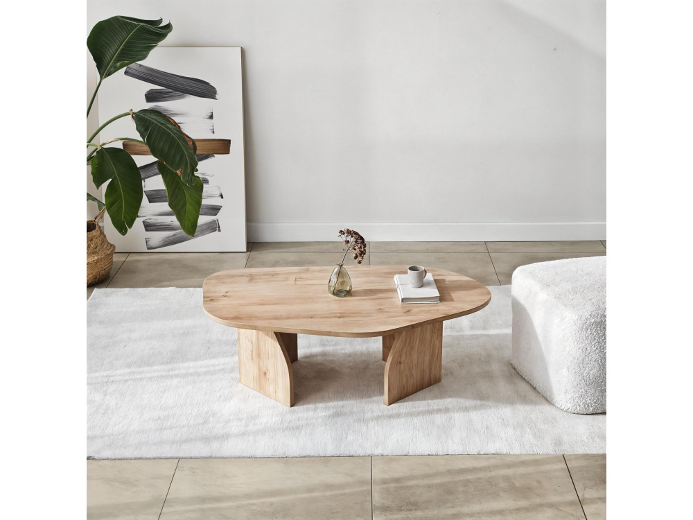 Tavolino in legno "Rock" 100 x 60 x 35 cm - Rovere zaffiro