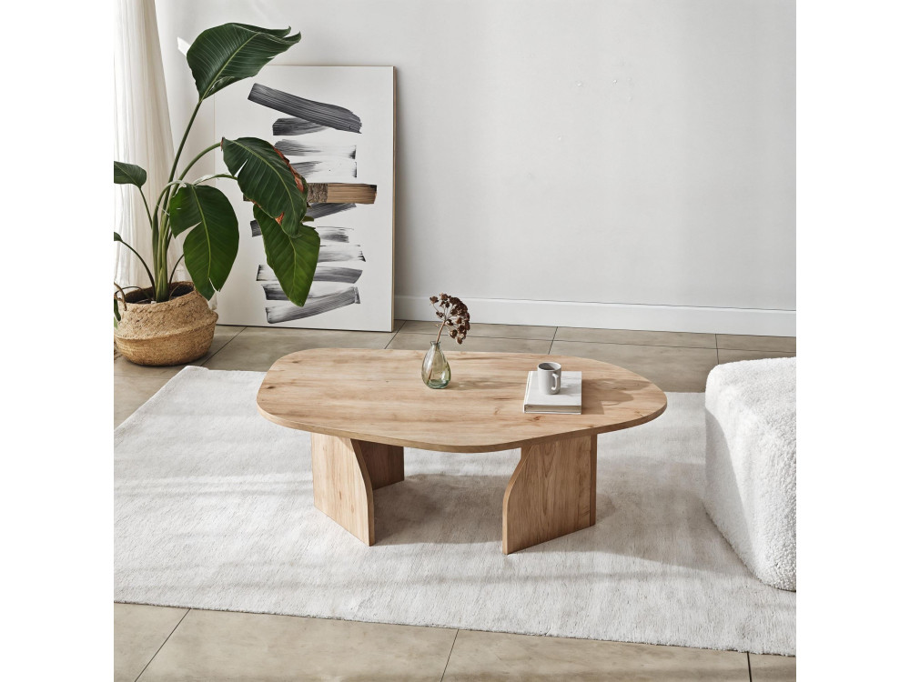 Tavolino in legno "Rock" 100 x 60 x 35 cm - Rovere zaffiro
