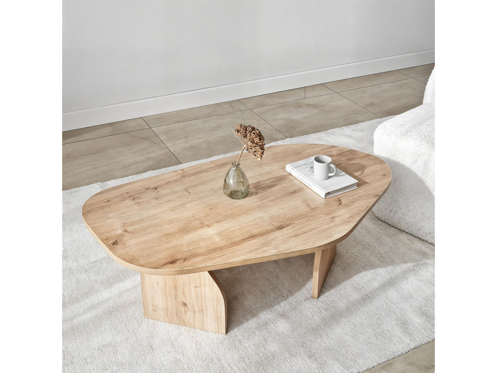 Tavolino in legno "Rock" 100 x 60 x 35 cm - Rovere zaffiro