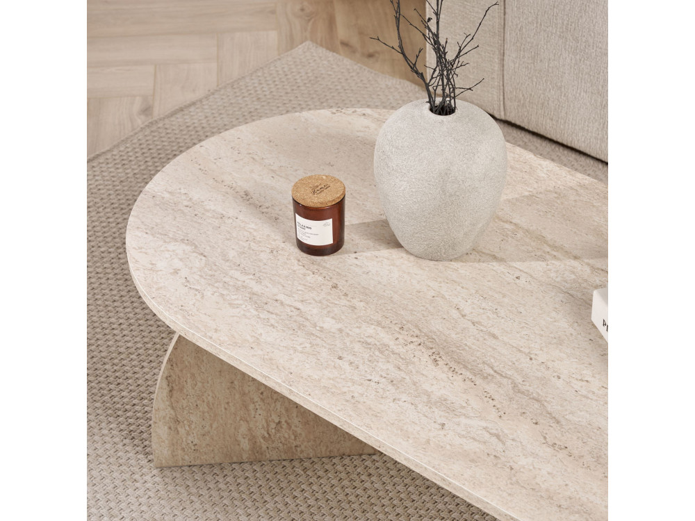 Tavolino in legno "Melina" 120 x 60 x 40 cm - Travertino
