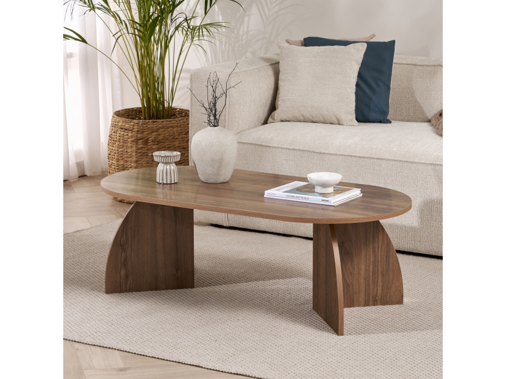 Tavolino in legno "Melina" 120 x 60 x 40 cm - Noce