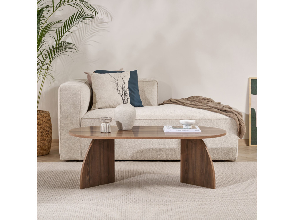 Tavolino in legno "Melina" 120 x 60 x 40 cm - Noce
