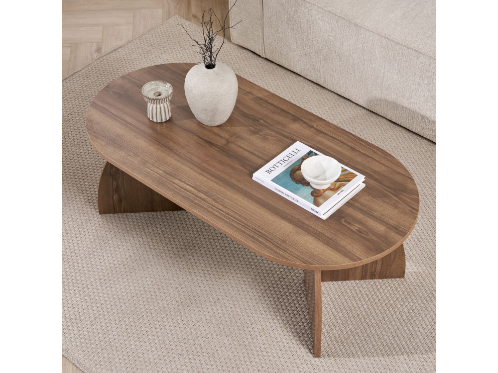 Tavolino in legno "Melina" 120 x 60 x 40 cm - Noce
