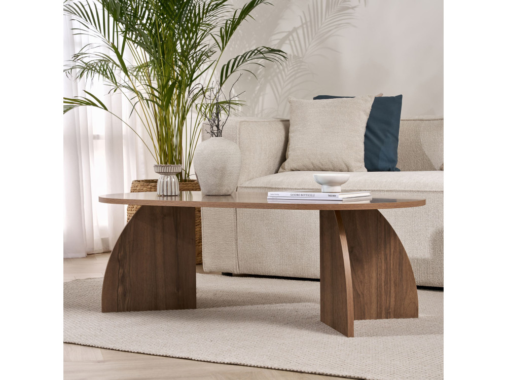 Tavolino in legno "Melina" 120 x 60 x 40 cm - Noce