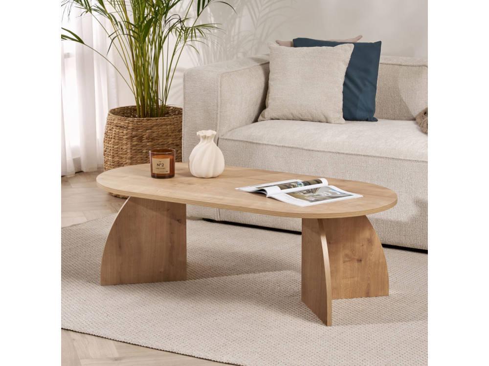 Tavolino in legno "Melina" 120 x 60 x 40 cm - Rovere zaffiro