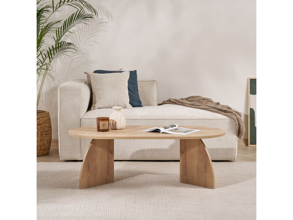 Tavolino in legno "Melina" 120 x 60 x 40 cm - Rovere zaffiro