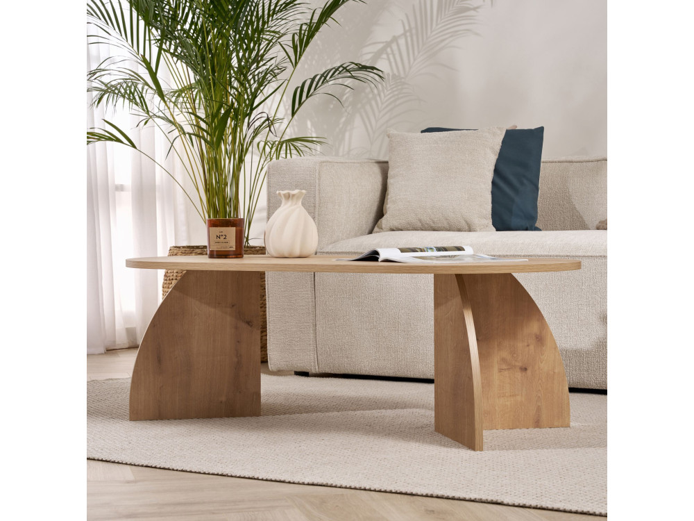 Tavolino in legno "Melina" 120 x 60 x 40 cm - Rovere zaffiro