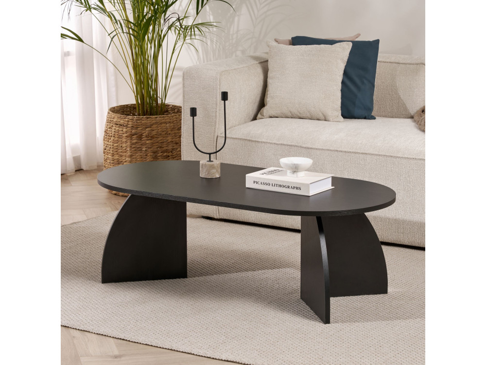 Tavolino in legno "Melina" 120 x 60 x 40 cm - Legno nero