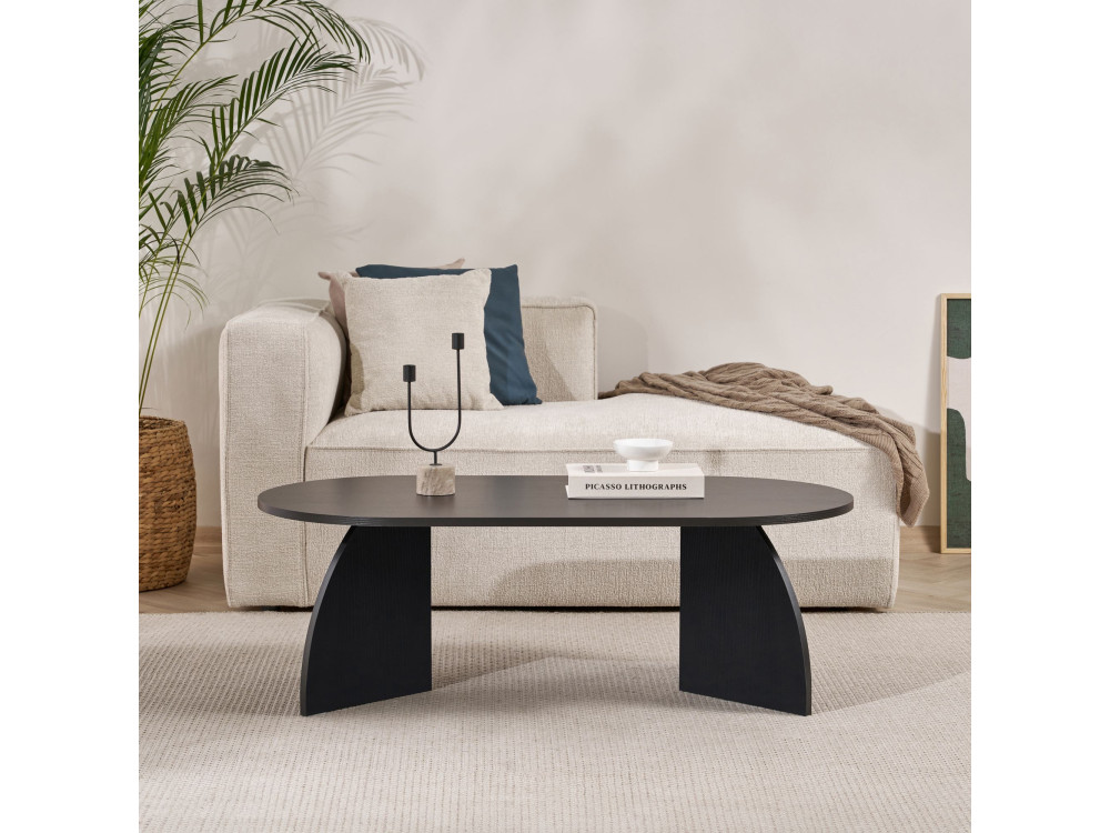 Tavolino in legno "Melina" 120 x 60 x 40 cm - Legno nero