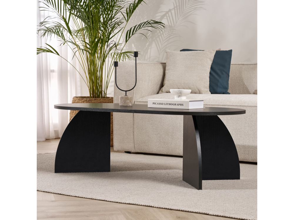 Tavolino in legno "Melina" 120 x 60 x 40 cm - Legno nero
