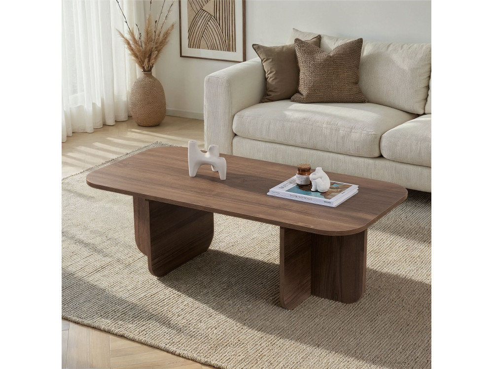 Tavolino in legno "Akira" 120 x 60 x 41 cm - Noce
