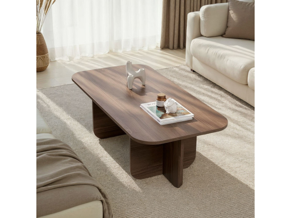 Tavolino in legno "Akira" 120 x 60 x 41 cm - Noce