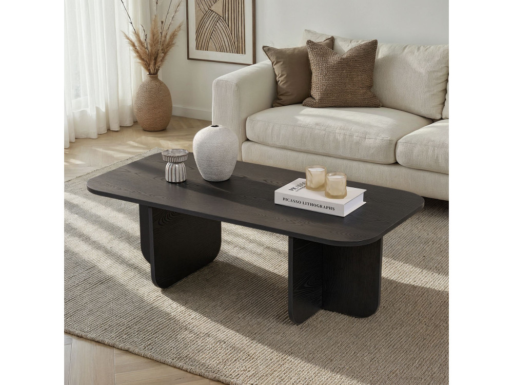 Tavolino in legno "Akira" 120 x 60 x 41 cm - Legno nero