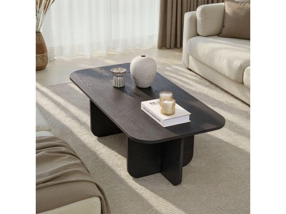 Tavolino in legno "Akira" 120 x 60 x 41 cm - Legno nero