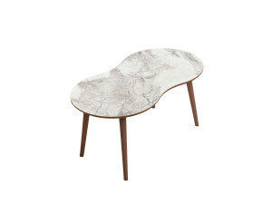 Tavolino in legno "Moon" 99 x 54 x 45 cm - Bianco