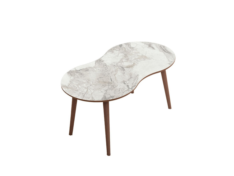 Tavolino in legno "Moon" 99 x 54 x 45 cm - Bianco