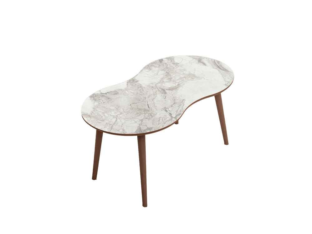 Tavolino in legno "Moon" 99 x 54 x 45 cm - Bianco