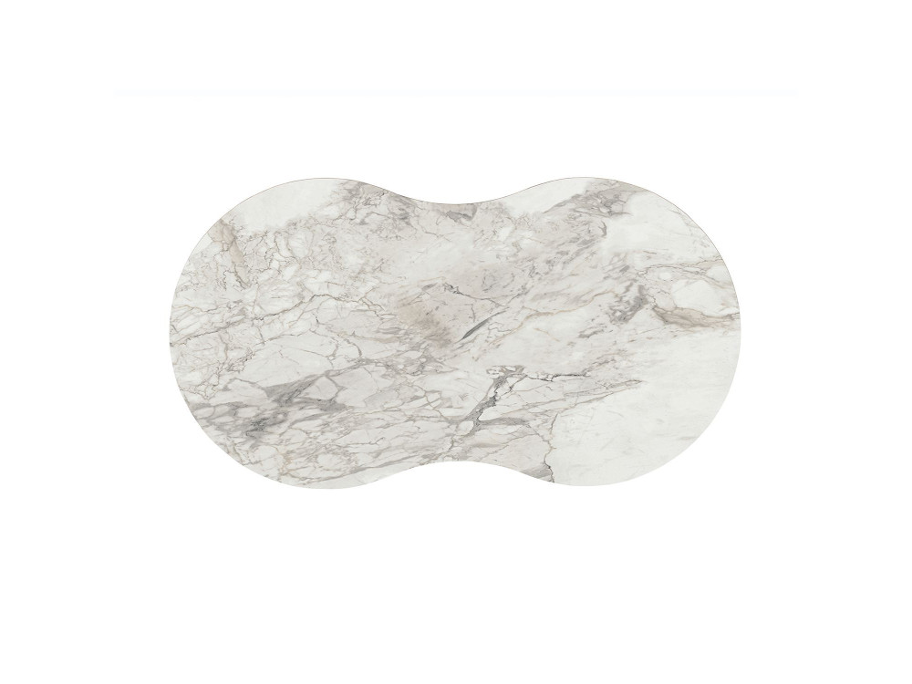 Tavolino in legno "Moon" 99 x 54 x 45 cm - Bianco