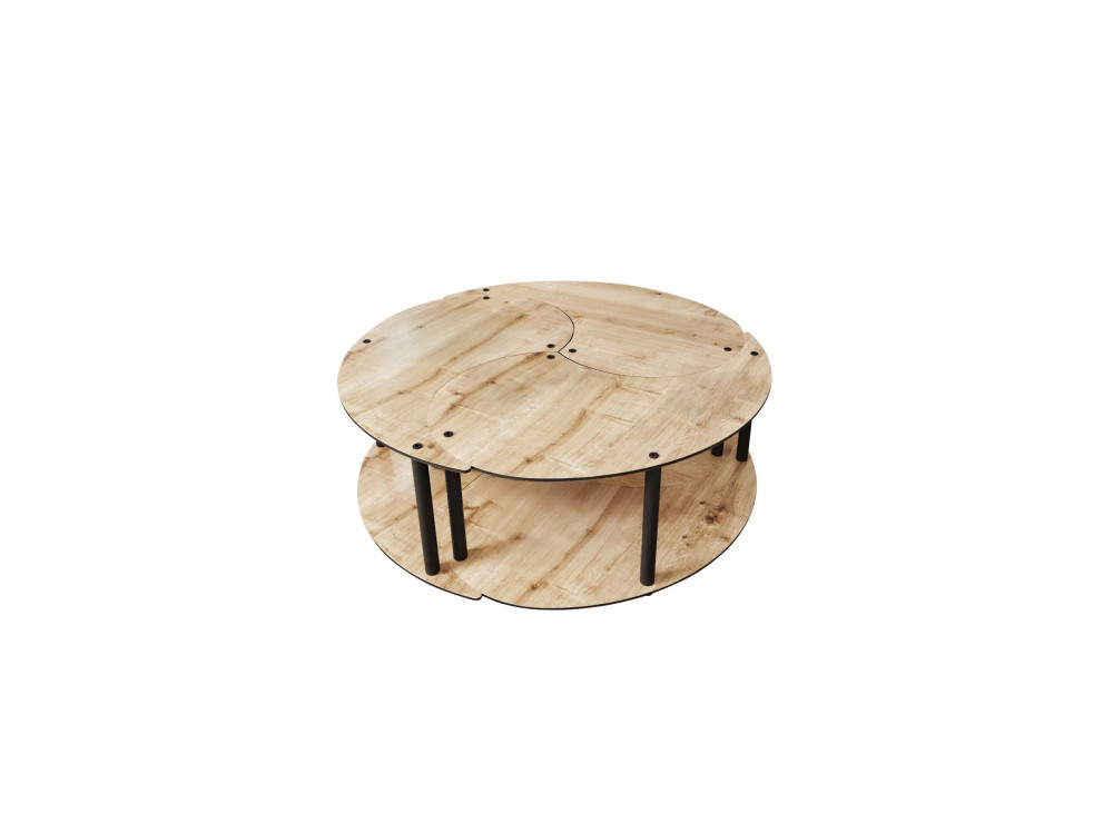 Set di tavolini in legno "Yin" 70 x 70 x 38 cm - Rovere