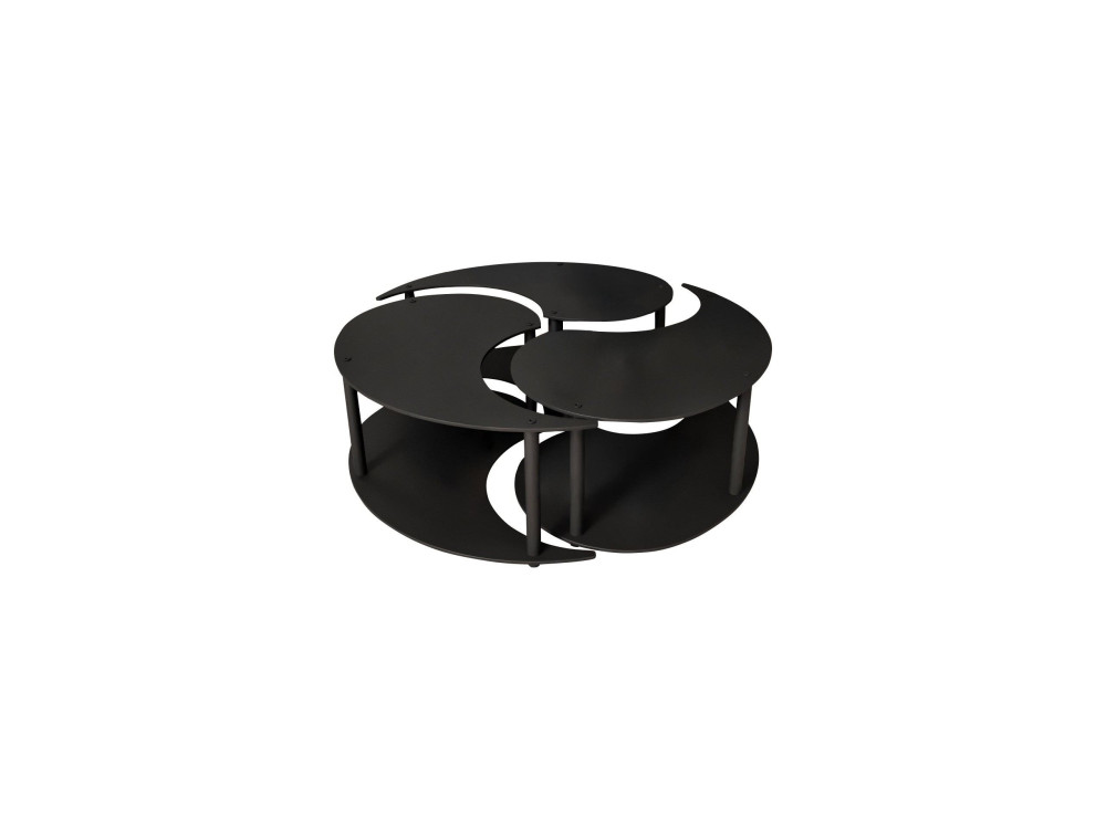 Set di tavolini in legno "Yin" 70 x 70 x 38 cm - Nero